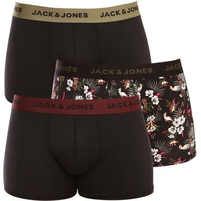 3PACK pánské boxerky Jack and Jones vícebarevné (12194284 - black) L 3PACK pánské boxerky Jack and Jones vícebarevné (12194284 - black) L