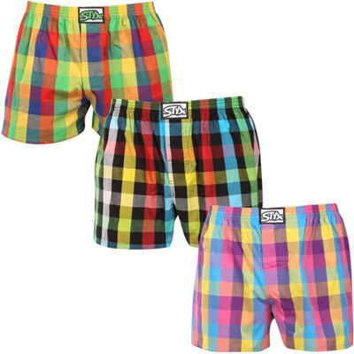 3PACK pánské trenky Styx klasická guma vícebarevné (3A010406) XL 3PACK pánské trenky Styx klasická guma vícebarevné (3A010406) XL