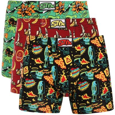3PACK pánské boxerky Styx long art klasická guma vícebarevné (3FN13987) XXL 3PACK pánské boxerky Styx long art klasická guma vícebarevné (3FN13987) XXL
