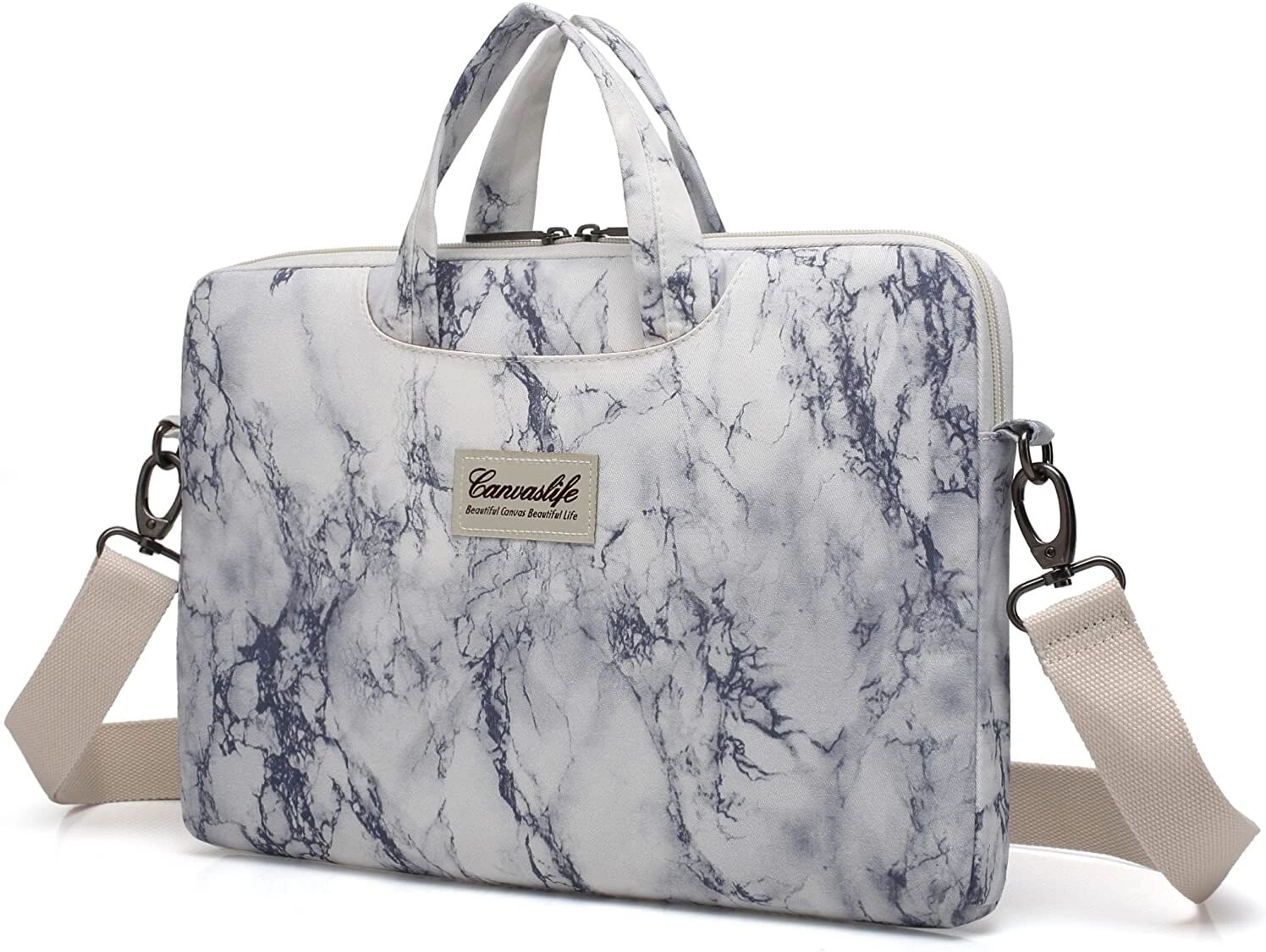 Canvaslife Taška na notebook - CANVASLIFE, 13-14 Briefcase MarbleWhite