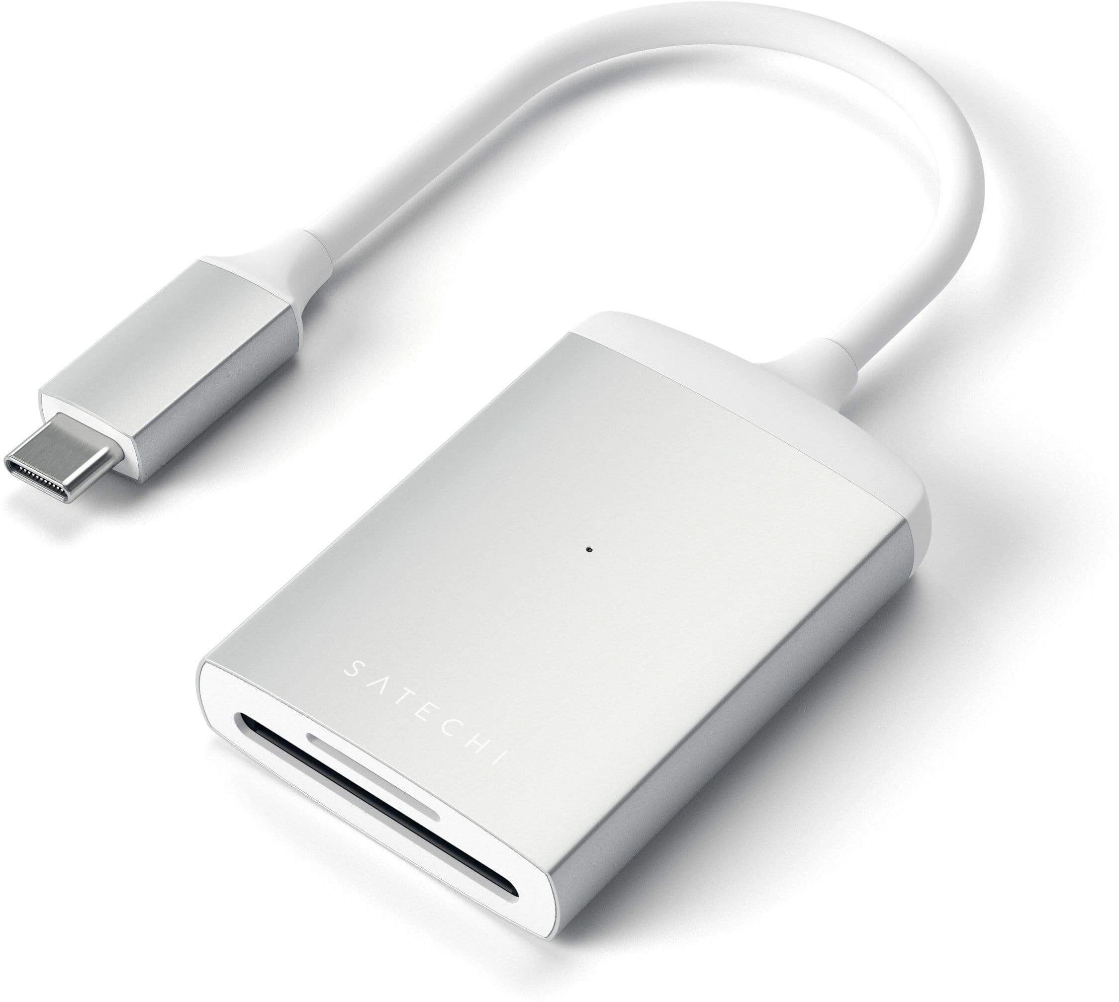 Satechi USB-C čtečka microSD a SD karet - Satechi, Aluminum Card Reader UHS-II Silver