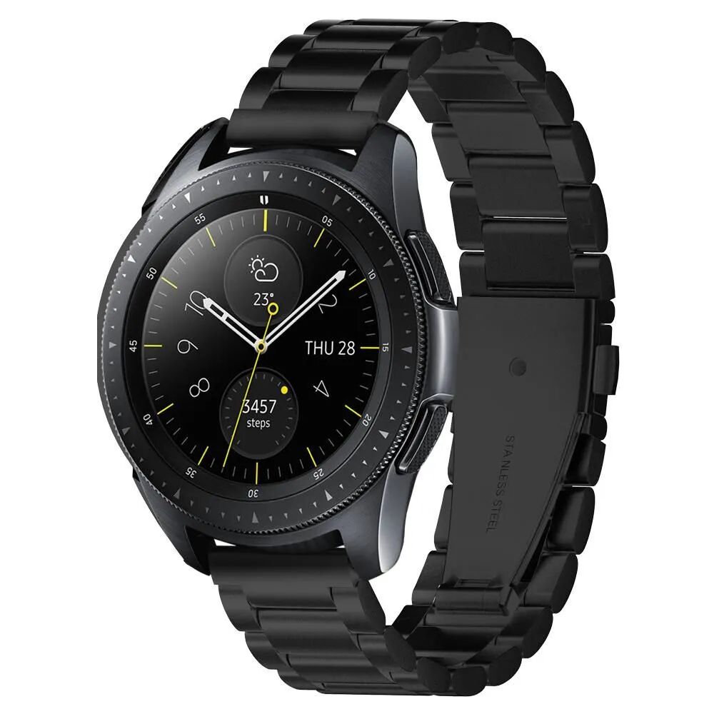 Spigen Kovový řemínek pro Samsung Galaxy Watch 40mm / 41mm / 42mm / 44mm / 46mm - Spigen, Modern Fit Black