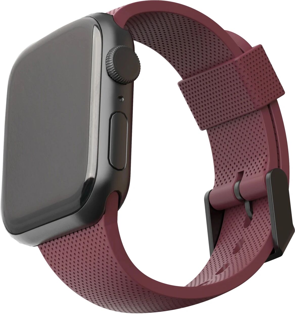 Urban Armor Gear Řemínek pro Apple Watch 42mm / 44mm / 45mm - UAG, U Silicone Strap Aubergine