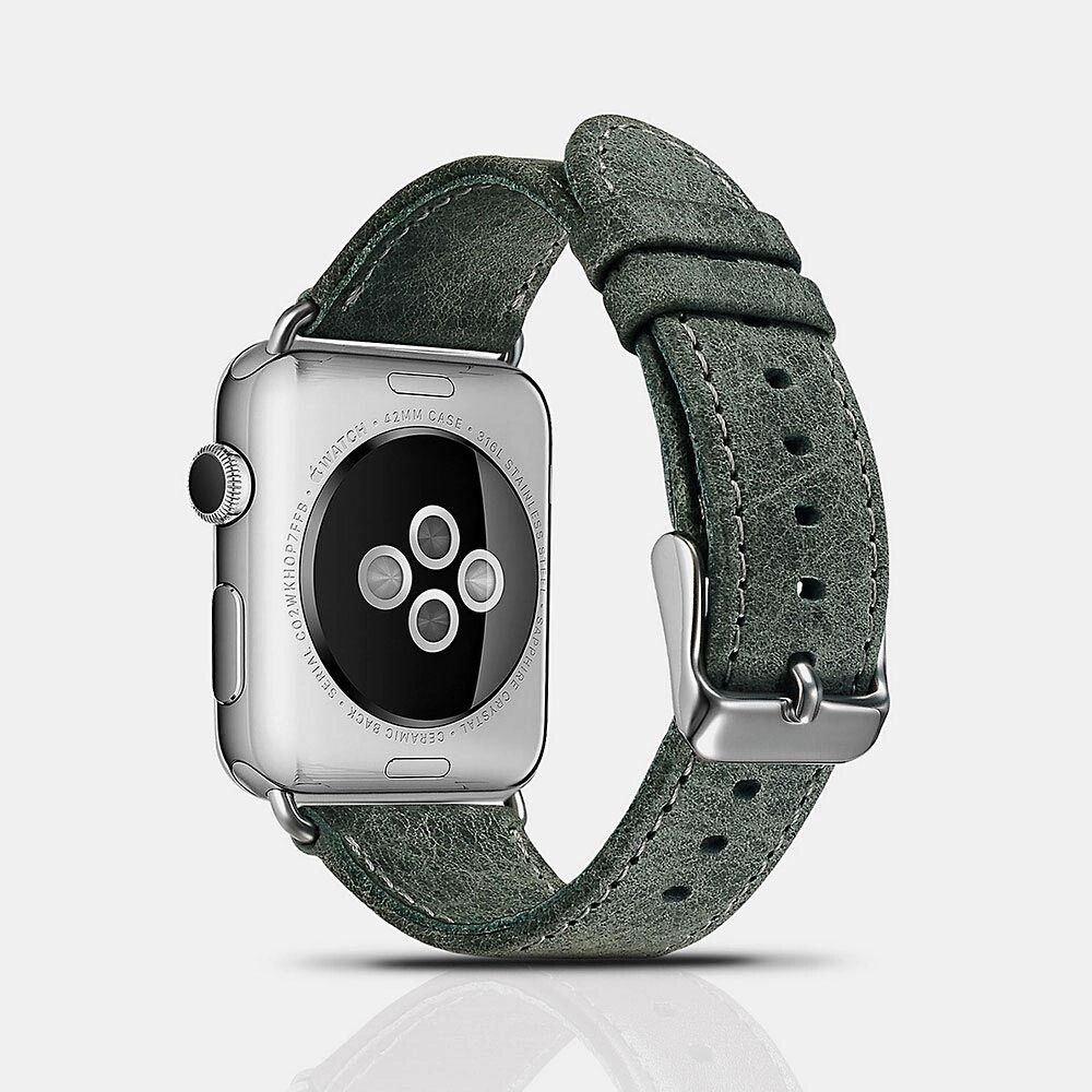iCarer Řemínek pro Apple Watch 42mm / 44mm / 45mm - iCarer, Classic Green