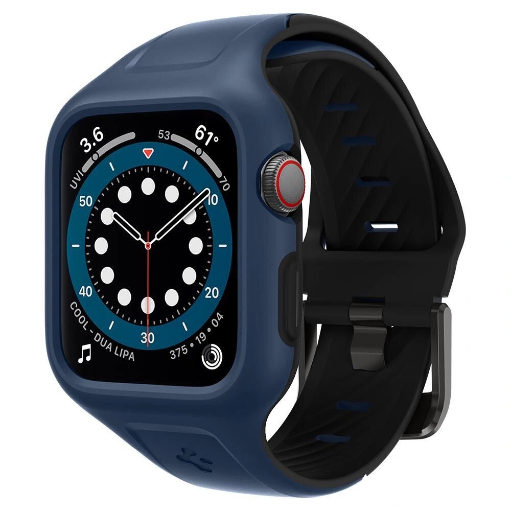 Spigen Řemínek s krytem pro Apple Watch 44mm - Spigen, Liquid Air Pro Blue