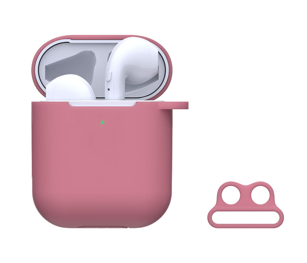 Devia Pouzdro pro sluchátka AirPods - Devia, Naked Case Pink