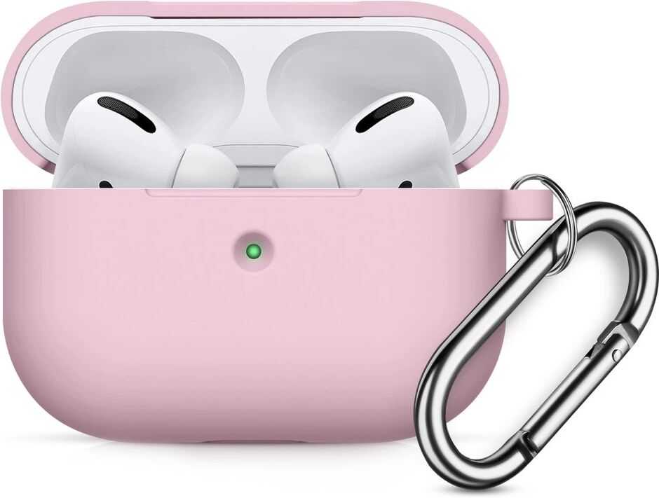 iPouzdro.cz Pouzdro s karabinou na sluchátka AirPods Pro - Silicone Rose