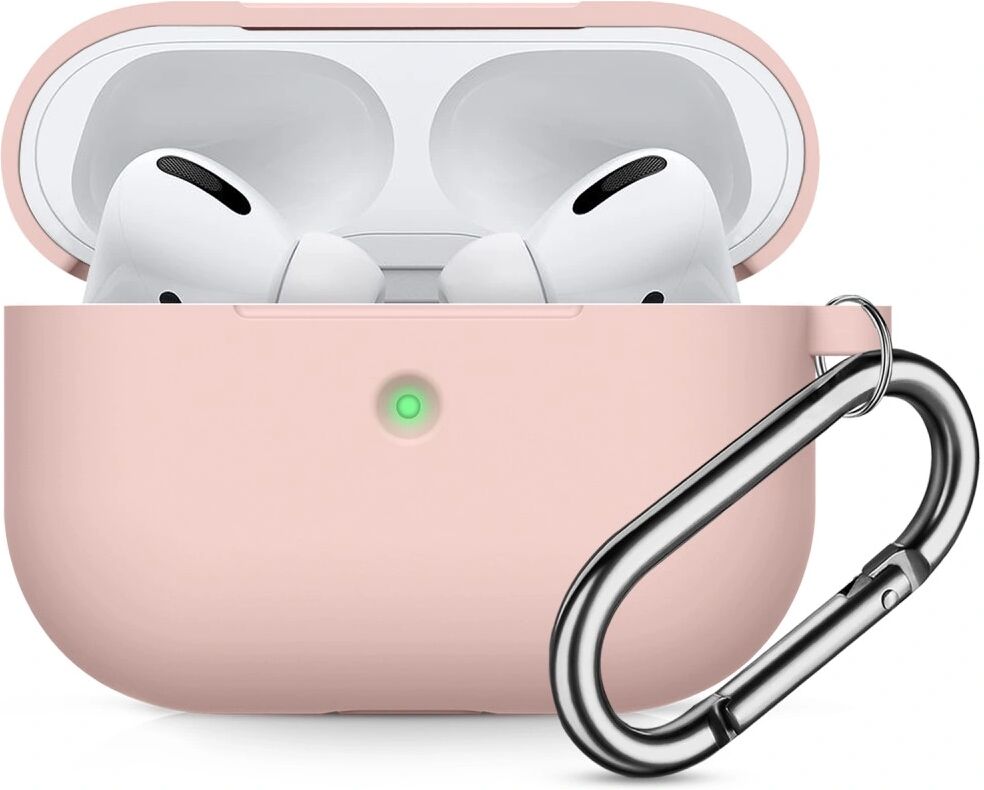 iPouzdro.cz Pouzdro s karabinou na sluchátka AirPods Pro - Silicone Pink