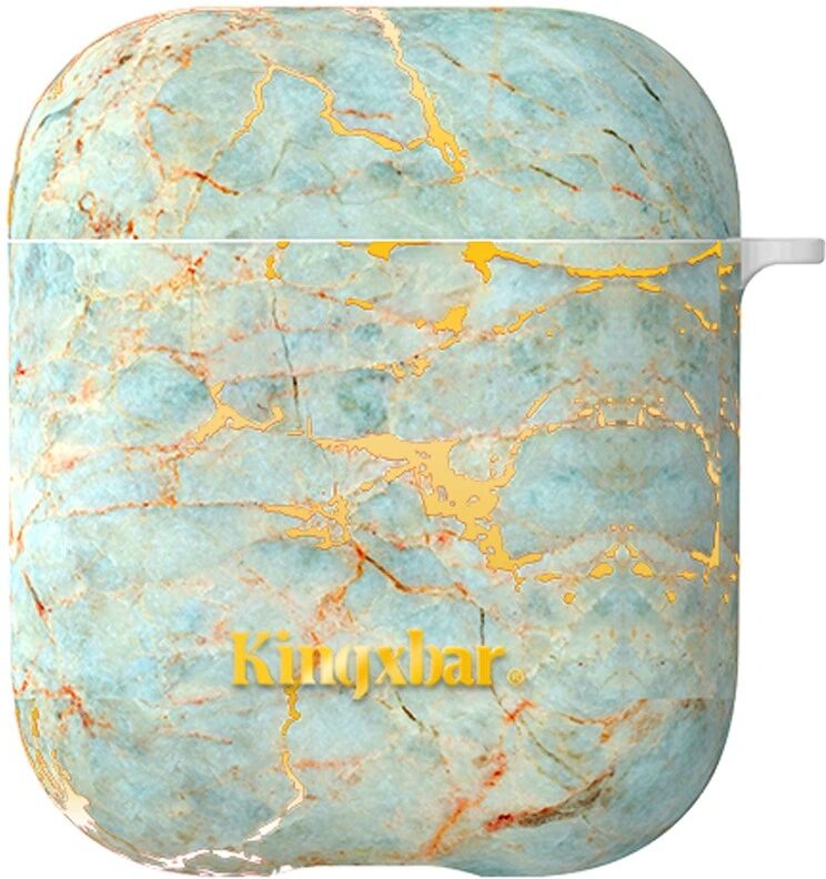 iPouzdro.cz Pouzdro pro sluchátka AirPods - KINGXBAR, Marble Cyan