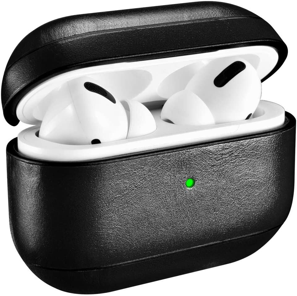 iCarer Kožené pouzdro na sluchátka AirPods Pro - iCarer, Vintage Black