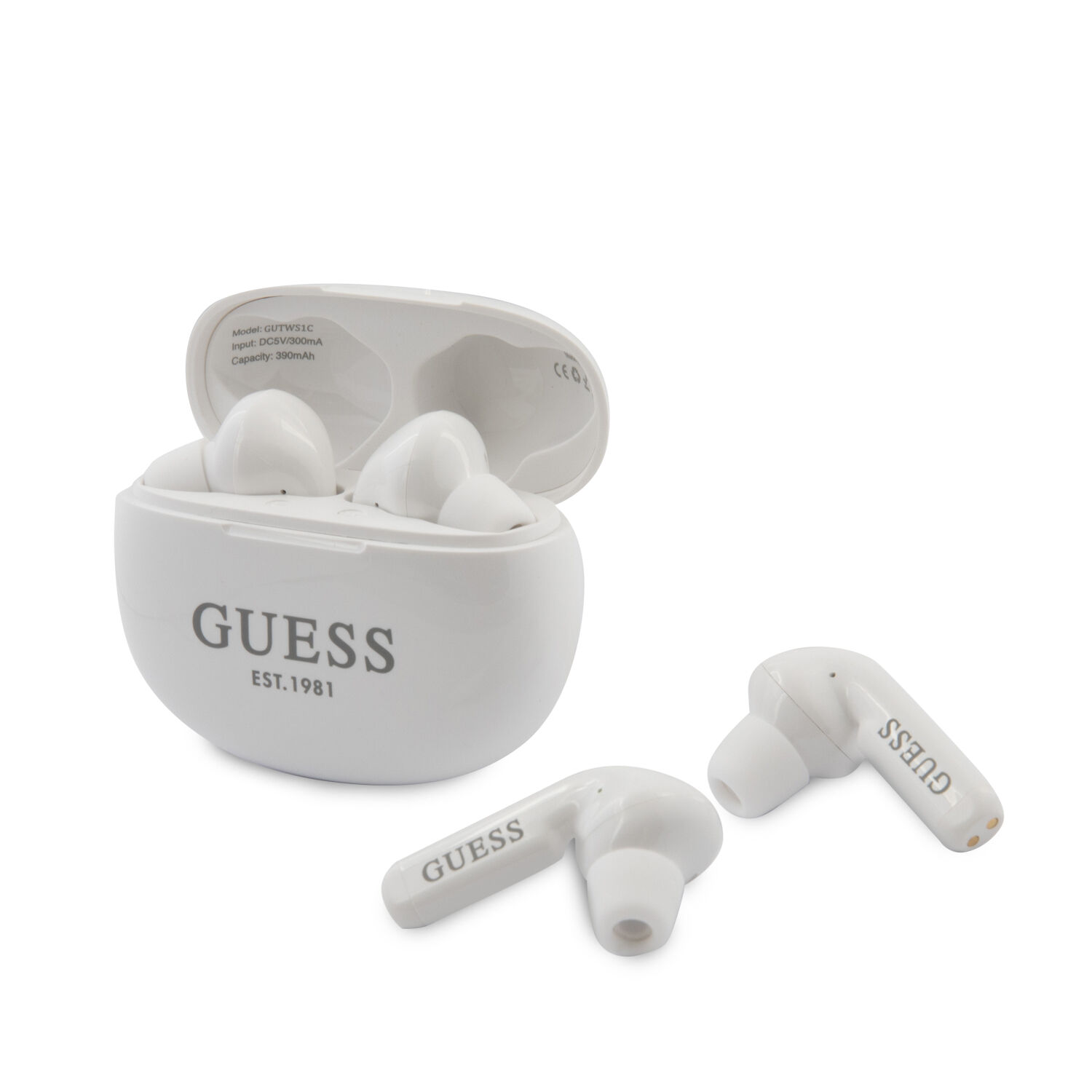 Guess Bezdrátová sluchátka - Guess, True Wireless White