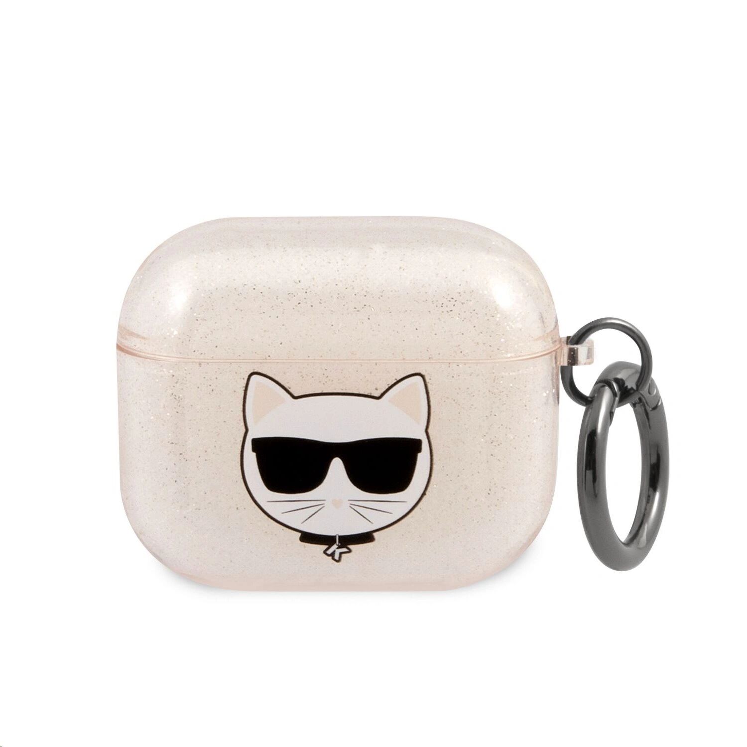 Karl Lagerfeld Pouzdro na sluchátka AirPods 3 - Karl Lagerfeld, Glitter Choupette Gold