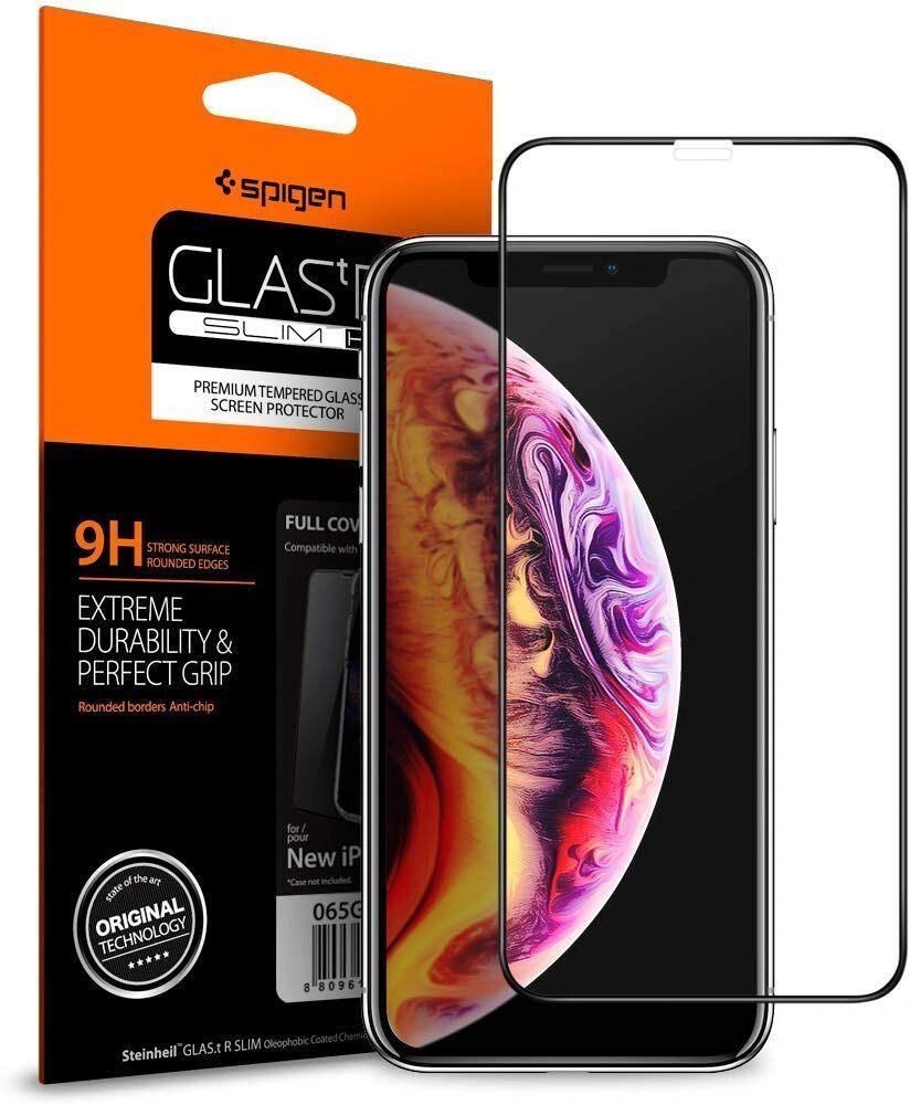 Spigen Ochranné tvrzené sklo pro iPhone XS MAX / 11 Pro MAX - Spigen, Glass FC