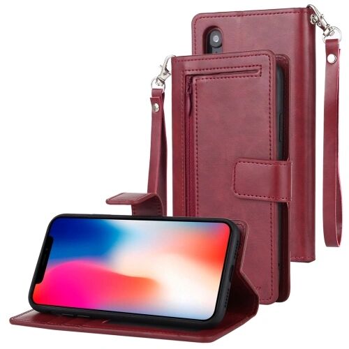 Mercury Knížkové pouzdro na iPhone XR - Mercury, Detachable Diary Wine