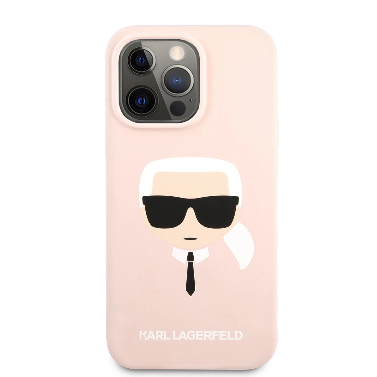 Karl Lagerfeld Ochranný kryt pro iPhone 13 Pro - Karl Lagerfeld, Silicone Karl Head Pink