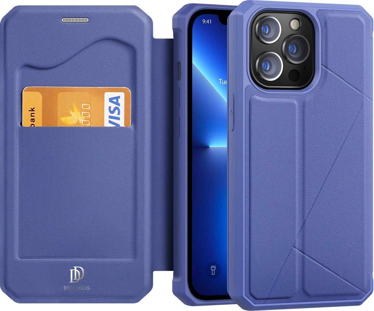 DuxDucis Knížkové pouzdro pro iPhone 13 Pro MAX - DuxDucis, SkinX Blue