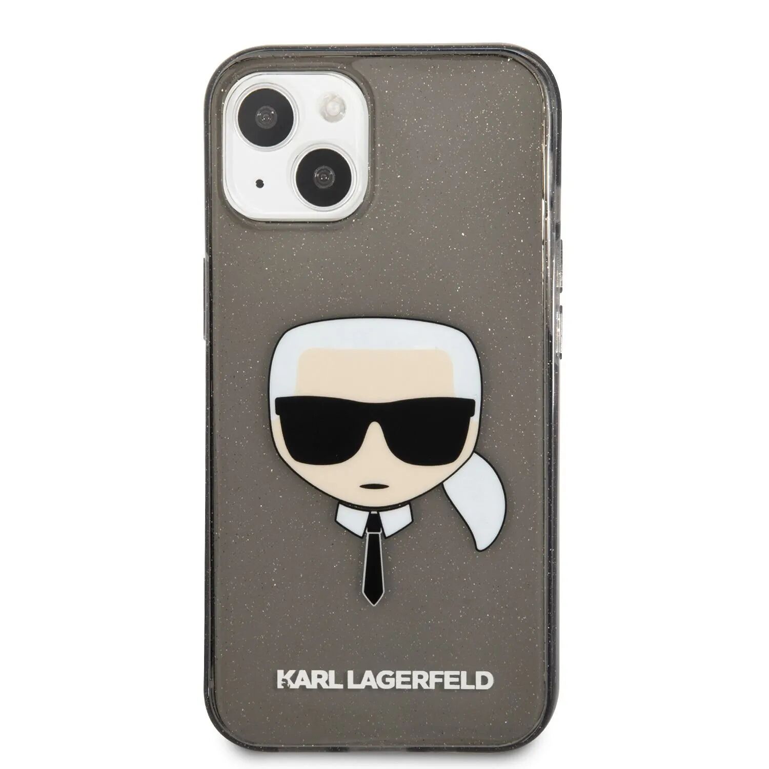 Karl Lagerfeld Ochranný kryt pro iPhone 13 - Karl Lagerfeld, TPU Glitter Karl Head Black