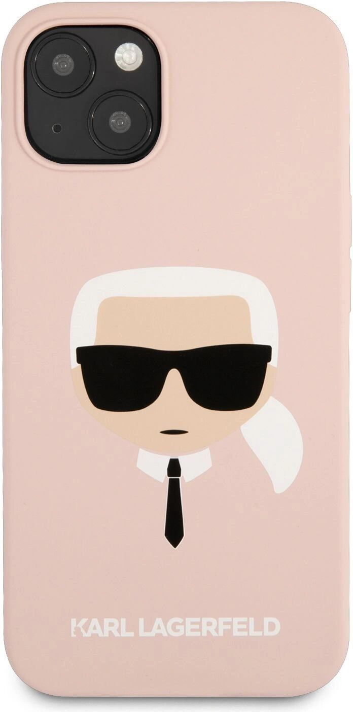 Karl Lagerfeld Ochranný kryt pro iPhone 13 - Karl Lagerfeld, Silicone Karl Head Pink