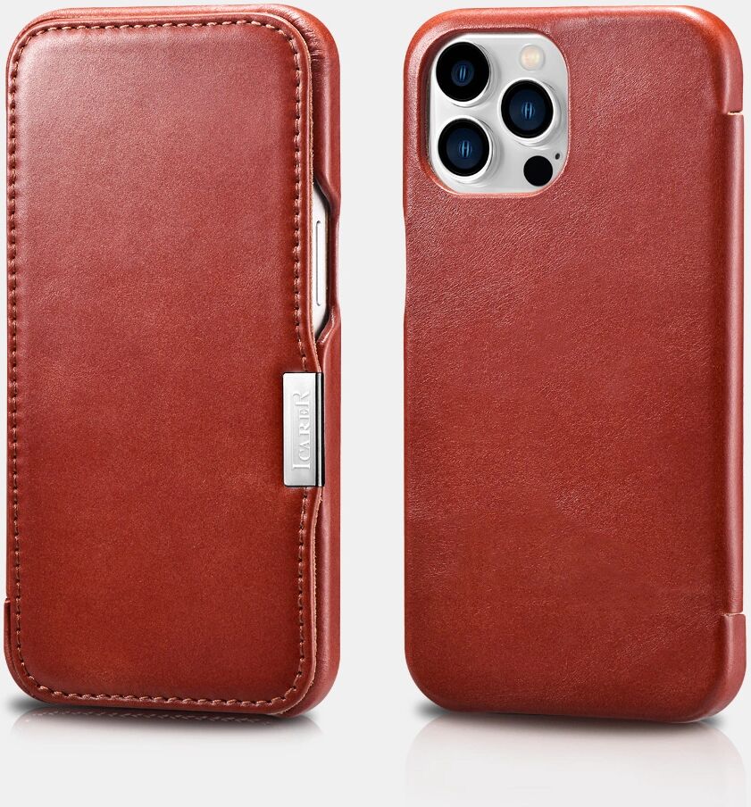 iCarer Knížkové pouzdro pro iPhone 13 Pro MAX - iCarer, Vintage Red