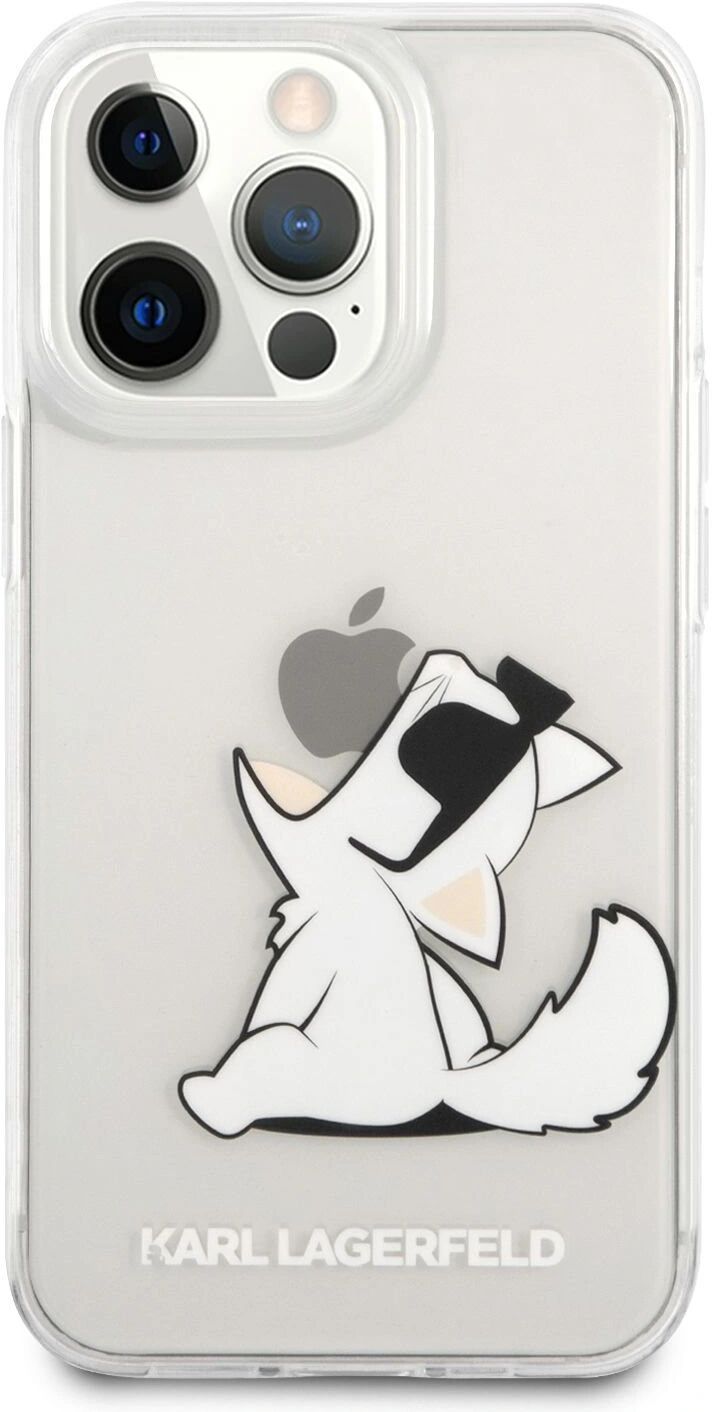 Karl Lagerfeld Ochranný kryt pro iPhone 13 Pro MAX - Karl Lagerfeld, Choupette Eat Transparent