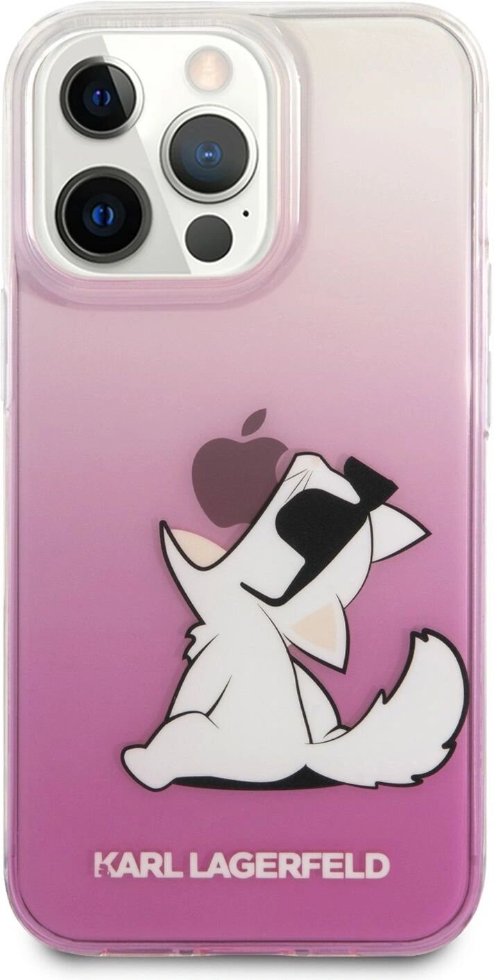 Karl Lagerfeld Ochranný kryt pro iPhone 13 Pro MAX - Karl Lagerfeld, Choupette Eat Pink