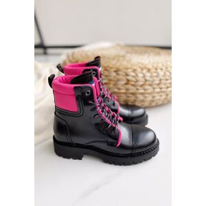 Tommy Hilfiger Tommy Jeans fashion boots dámské - černá, růžová Velikost: 38