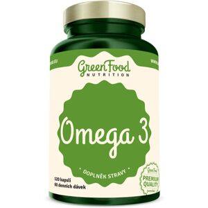 GreenFood Nutrition Omega 3 + Vitamin E kapsle pro správné fungování organismu 120 cps