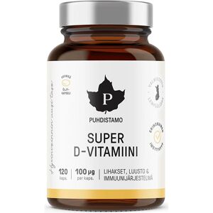 Puhdistamo Super Vitamin D 4000 IU doplněk stravy pro podporu činnosti nervové soustavy 120 cps
