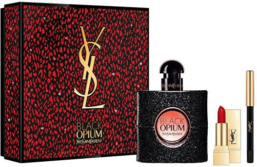 Yves Saint Laurent Black Opium - EDP 50 ml + tužka na oči + rtěnka