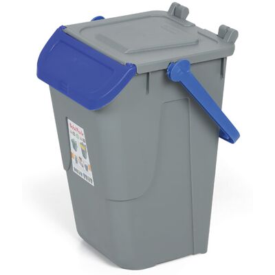 Mobil Plastic Plastový odpadkový koš na třídění odpadu ECOLOGY II, 35 l, šedá/modrá Mobil Plastic Plastový odpadkový koš na třídění odpadu ECOLOGY II, 35 l, šedá/modrá