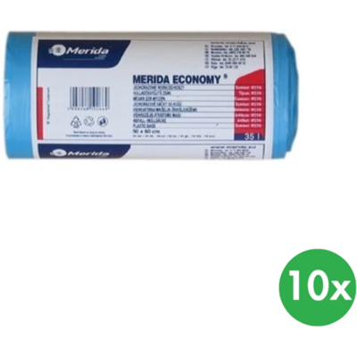 Merida Pytle na odpad, 35 L, 10 x 50 sáčků, modré Merida Pytle na odpad, 35 L, 10 x 50 sáčků, modré