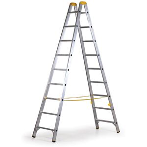 Hliníkové štafle ALVE FORTE, 2x9 příček, výška 2,56 m Hliníkové štafle ALVE FORTE, 2x9 příček, výška 2,56 m