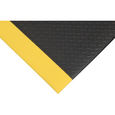 COBA Protiúnavová rohož s diamantovým vzorem, PVC, 90 x 150 cm, černá / žlutá COBA Protiúnavová rohož s diamantovým vzorem, PVC, 90 x 150 cm, černá / žlutá
