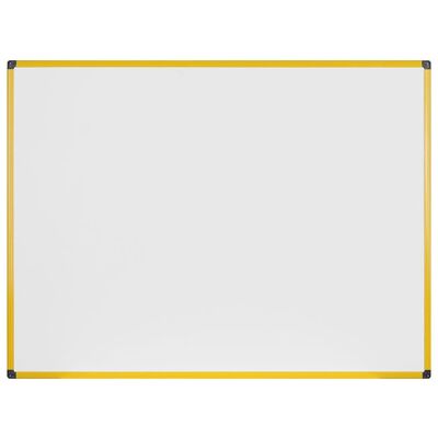 Bi-Office Bílá popisovací tabule na zeď, magnetická, žlutý rám, 900 x 600 mm Bi-Office Bílá popisovací tabule na zeď, magnetická, žlutý rám, 900 x 600 mm