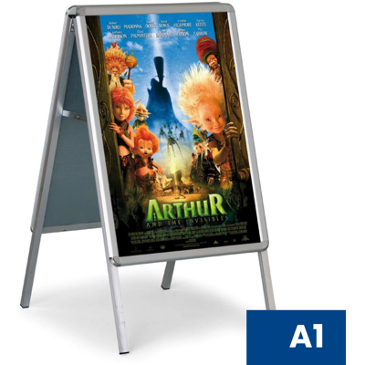 Jansen Display Reklamní stojan áčko, kulaté rohy, A1 Jansen Display Reklamní stojan áčko, kulaté rohy, A1