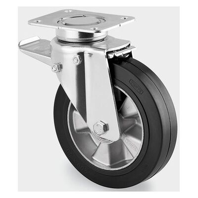 Transportní kolo TENTE s gumovým běhounem otočné s brzdou 125 mm Transportní kolo TENTE s gumovým běhounem otočné s brzdou 125 mm