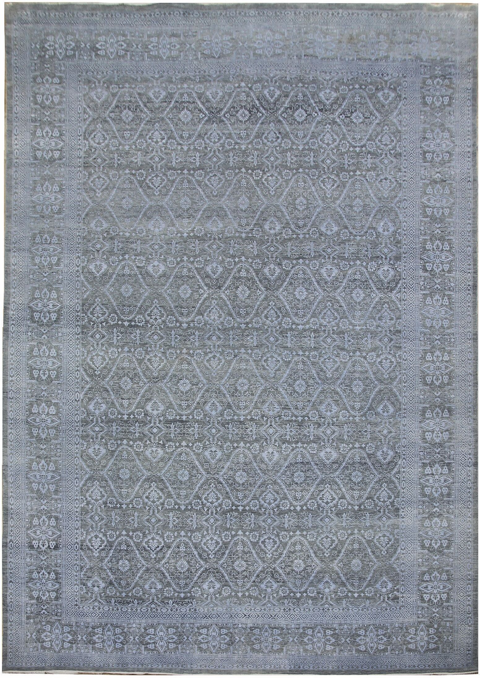 Diamond Carpets koberce Ručně vázaný kusový koberec Diamond DC-HALI B Light grey/blue - 365x550 cm