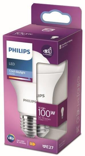 Philips 8718699769963 LED žárovka 12,5W/100W 1521lm E27 6500K 220-240V A60 FR