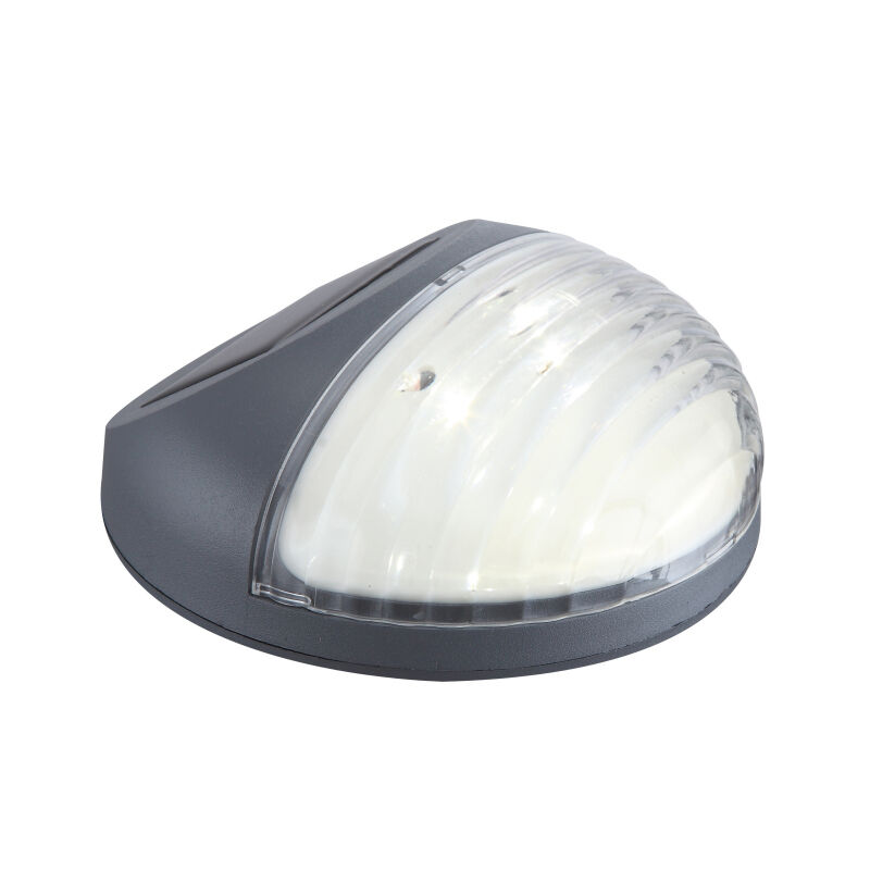 GLOBO lightnig 33429-12 GLOBO Exteriérové ​​solární LED svítidlo, orientační nástěnné svítidlo na osvětlení zahrad nebo teras, 2x 0,06W IP44 šedá