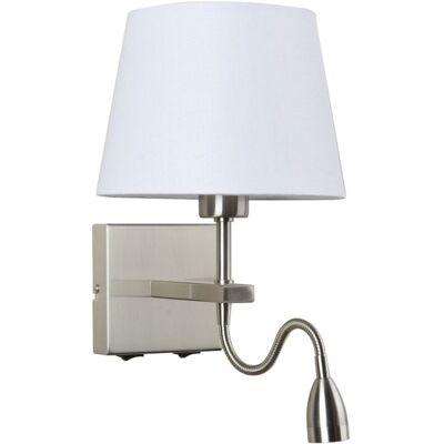 Italux WL-1122-2-BL-SN-RO-WH LED nástěnné svítidlo Norte 1x60W+3W/350lm E27+LED 3000K nikl, bílá Italux WL-1122-2-BL-SN-RO-WH LED nástěnné svítidlo Norte 1x60W+3W/350lm E27+LED 3000K nikl, bílá