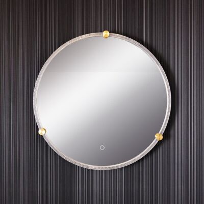 ZUMALINE LED koupelnové kulaté zrcadlo s osvětlením průměr 60 cm 756lm 3000+4000+6000K IP44, černé, průhledné - Zuma Line LUSTRO D2532 ZUMALINE LED koupelnové kulaté zrcadlo s osvětlením průměr 60 cm 756lm 3000+4000+6000K IP44, černé, průhledné - Zuma Line LUSTRO D2532