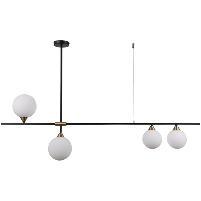 ITALUX PND-9152-4-OPAL Belmonte závěsné svítidlo 4xG9 černá, mosaz, bílá ITALUX PND-9152-4-OPAL Belmonte závěsné svítidlo 4xG9 černá, mosaz, bílá
