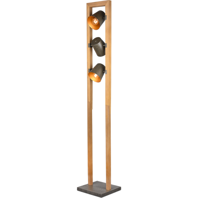 TRIO 401900367 BELL stojací lampa 3xE14 antický nikl, dřevo TRIO 401900367 BELL stojací lampa 3xE14 antický nikl, dřevo