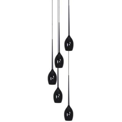 Azzardo AZ0312 DecoLine Izzat 5 Černé Závěsné Svítidlo - Pendant Light Azzardo AZ0312 DecoLine Izzat 5 Černé Závěsné Svítidlo - Pendant Light