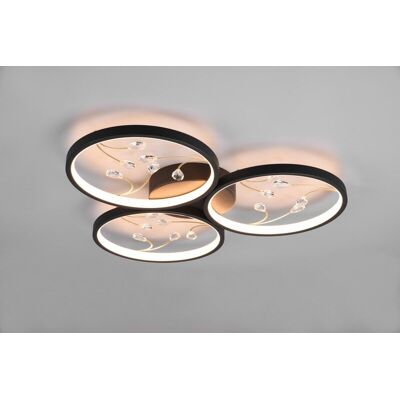 TRIO 642110332 GROOVY stropní svítidlo SMD LED 30W/3600lm 3000K černá matná, switchdimmer TRIO 642110332 GROOVY stropní svítidlo SMD LED 30W/3600lm 3000K černá matná, switchdimmer