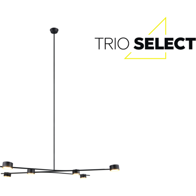 Závěsné svítidlo 6x GX53 černé, zlaté TRIO SELECT CODA 369000680 Závěsné svítidlo 6x GX53 černé, zlaté TRIO SELECT CODA 369000680