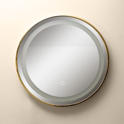 ZUMALINE LED koupelnové kulaté zrcadlo s osvětlením průměr 60 cm 557lm 3000+4000+6000K IP44, zlaté, průhledné - Zuma Line LUSTRO D251801 ZUMALINE LED koupelnové kulaté zrcadlo s osvětlením průměr 60 cm 557lm 3000+4000+6000K IP44, zlaté, průhledné - Zuma Line LUSTRO D251801