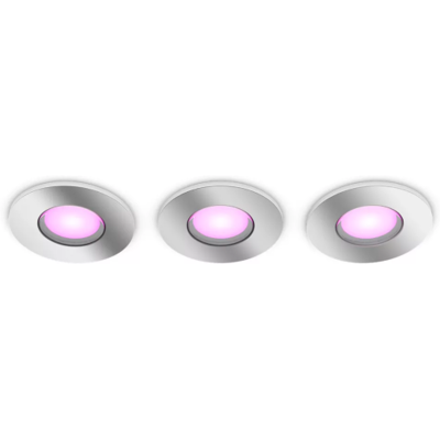 Philips HUE White and color ambiance 8720169321014 Xamento zápustné svítidlo D93mm GU10 4,2W/350lm 2000-6500K+RGB IP44 chrom 3-set Philips HUE White and color ambiance 8720169321014 Xamento zápustné svítidlo D93mm GU10 4,2W/350lm 2000-6500K+RGB IP44 chrom 3-set