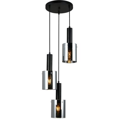 Italux PND-5581-3A-BK+SG závěsné svítidlo Sardo D330mm 3x40W E27 černá, kouřové sklo Italux PND-5581-3A-BK+SG závěsné svítidlo Sardo D330mm 3x40W E27 černá, kouřové sklo