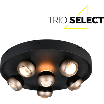 LED stropní svítidlo 50cm 4700 lm 2300+3000+4000K černé 3-krokové stmívání TRIO SELECT ORBIT 644410632 LED stropní svítidlo 50cm 4700 lm 2300+3000+4000K černé 3-krokové stmívání TRIO SELECT ORBIT 644410632